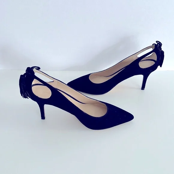 Marc Fischer Black Suede Heel with Tassel - Picture 7 of 9